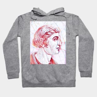 Cassius Dio Portrait | Cassius Dio Artwork | Line Art Hoodie